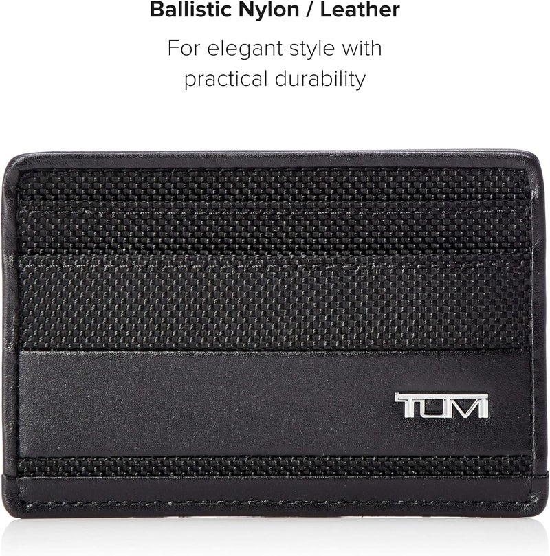 Tumi - Alpha Slim Card Case - Slim Billfold Wallet for Travel - Slip Pocket Wallet - Small Wallet - 2.8" X 4.1" X 0.2" - Black - Image 5